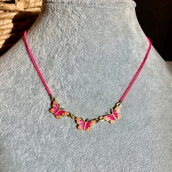 Stella & Dot - Butterflies - Three Pretty in Pink Butterflies Choker SpRiNg 🌸 - Picture 3 of 5